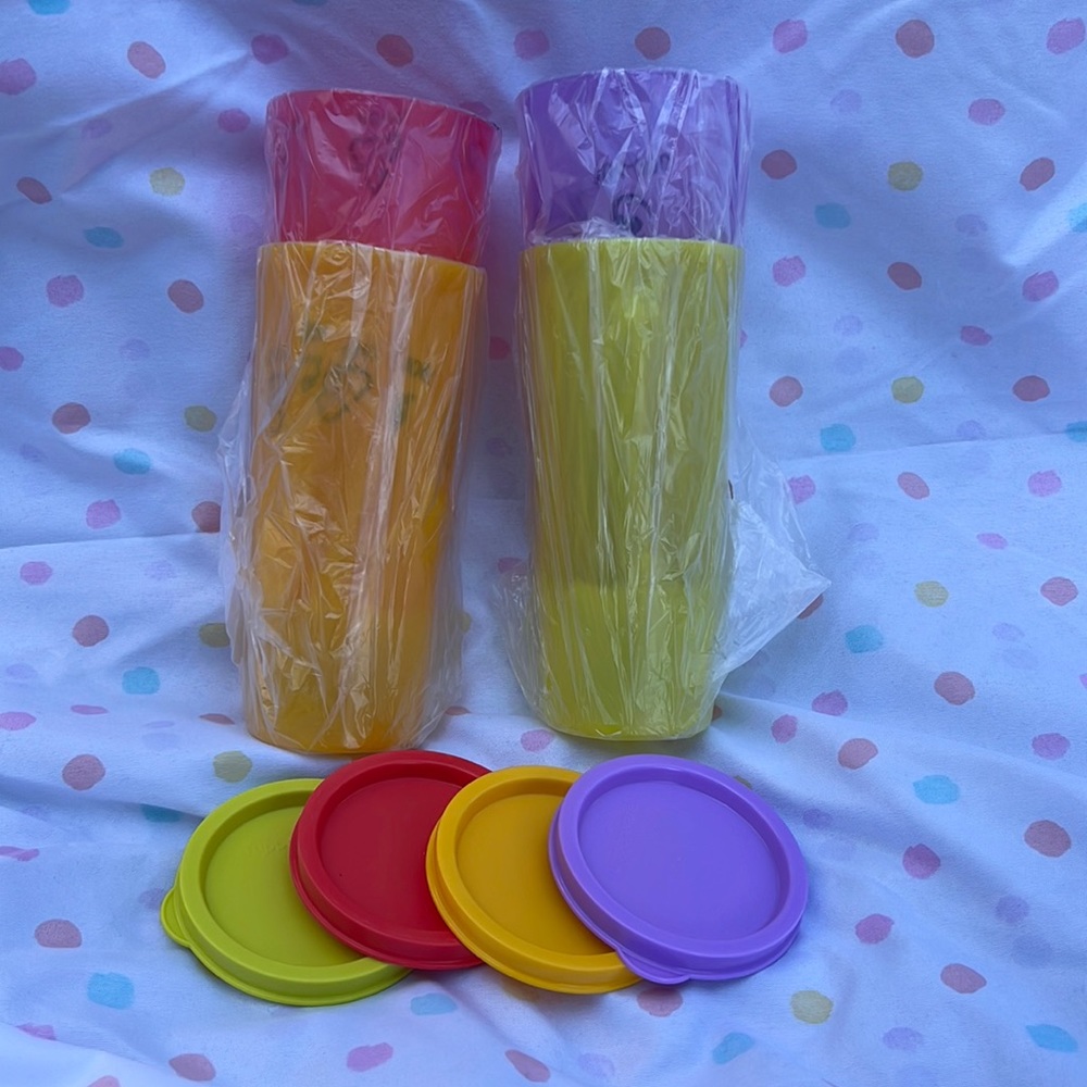 NEW Set of 4 12 oz Tupperware Tumblers